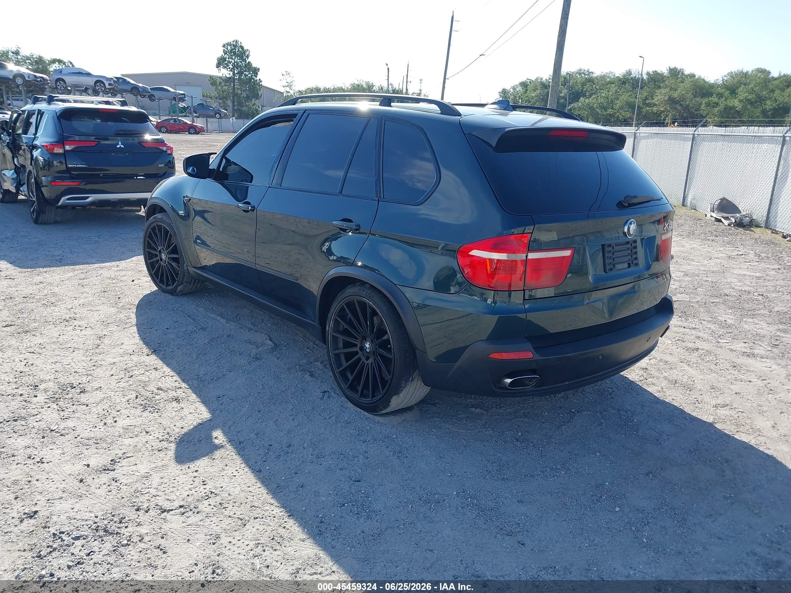 2007 Bmw X5 4.8i Зеленый vin: 4USFE83537LY65632
