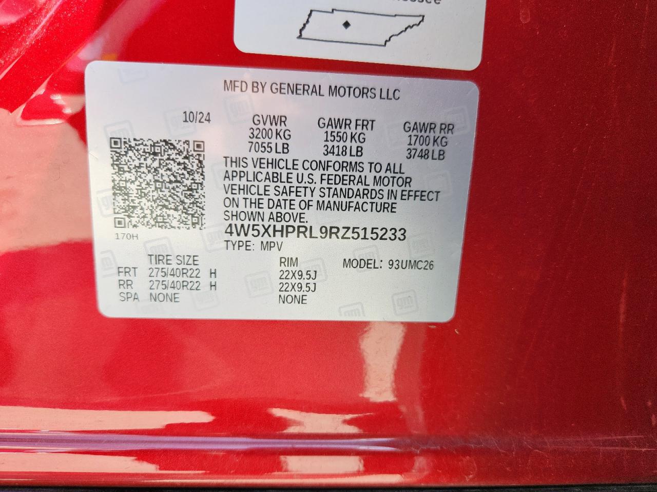 2024 Acura Zdx Type-s Красный vin: 4W5XHPRL9RZ515233