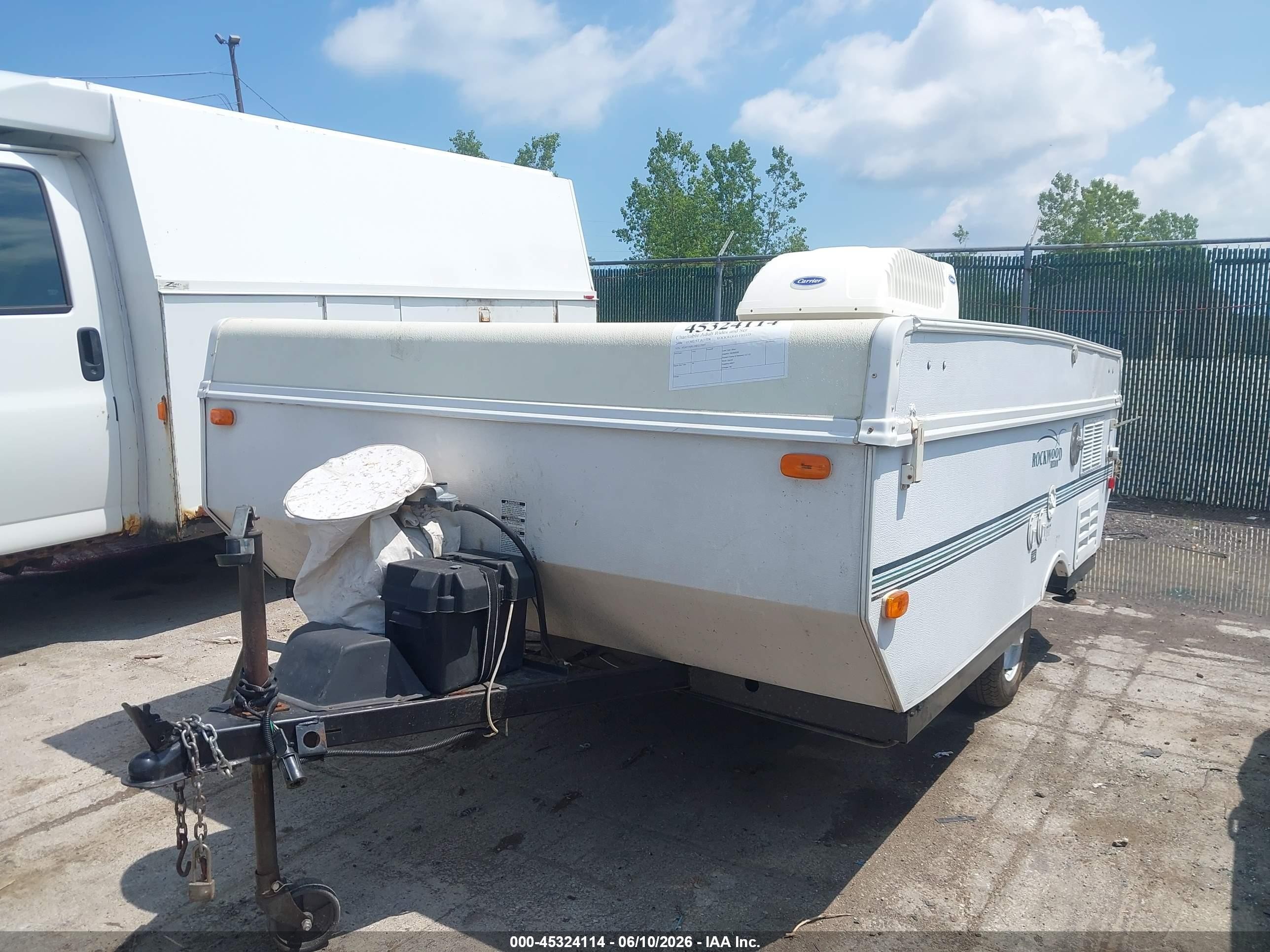 2004 Forest River Rockwood Freedom White vin: 4X4CFM4124D257059