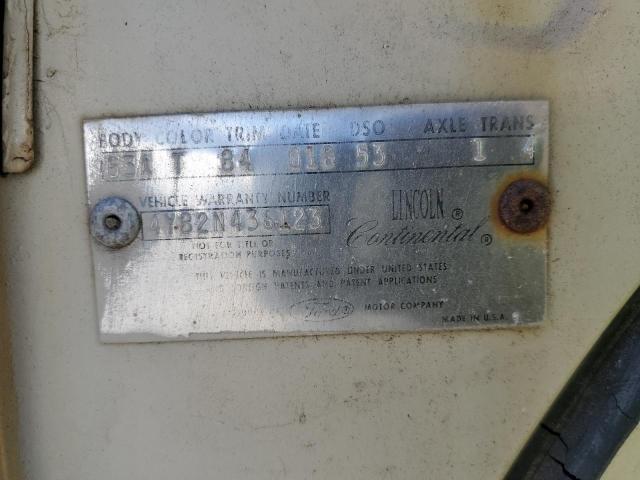 1964 Lincoln Continenta Cream vin: 4Y82N436123