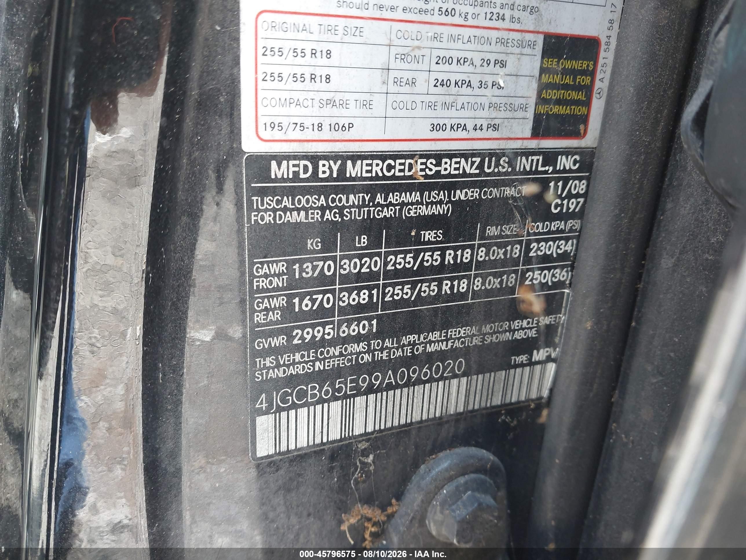 2009 Mercedes-benz R 350 4matic Black vin: 4jgcb65e99a096020