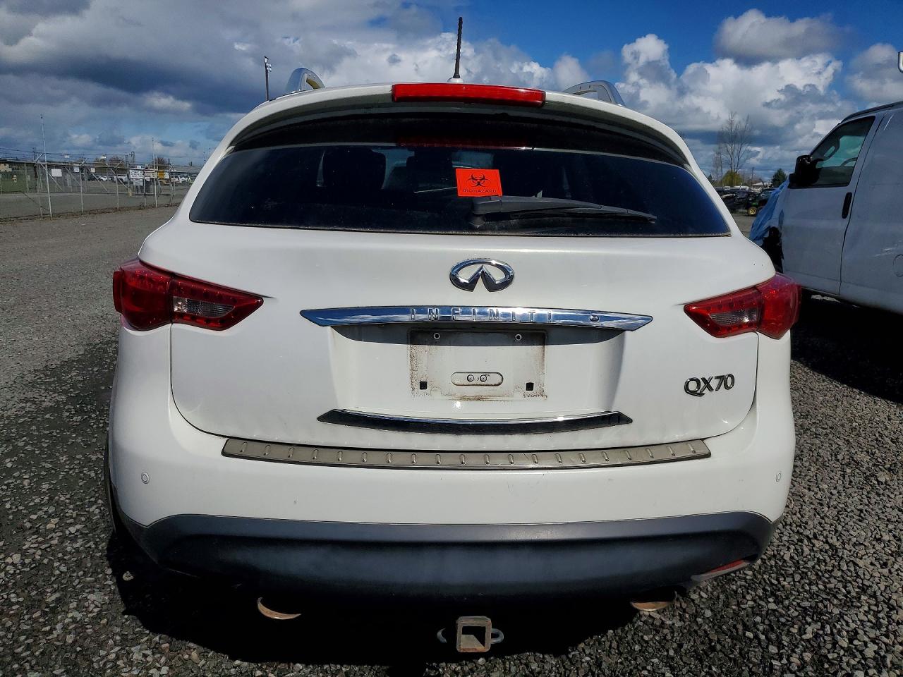 2015 Infiniti Qx70 Base Белый vin: JN8CS1MW6FM482264