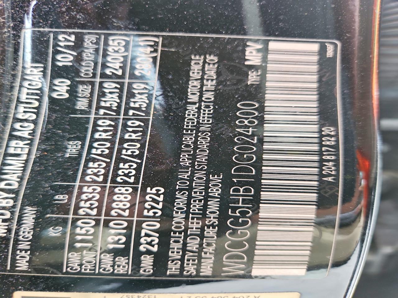 2013 Mercedes-benz Glk 350 Black vin: WDCGG5HB1DG024800