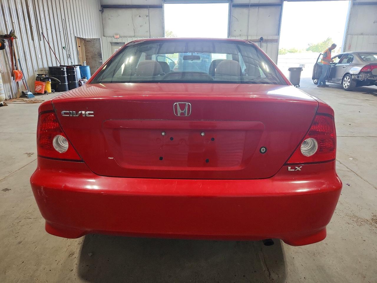 2004 Honda Civic Lx Red vin: 1HGEM22514L010282