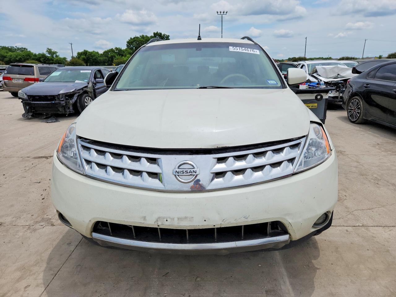 2007 Nissan Murano S White vin: JN8AZ08T47W505222