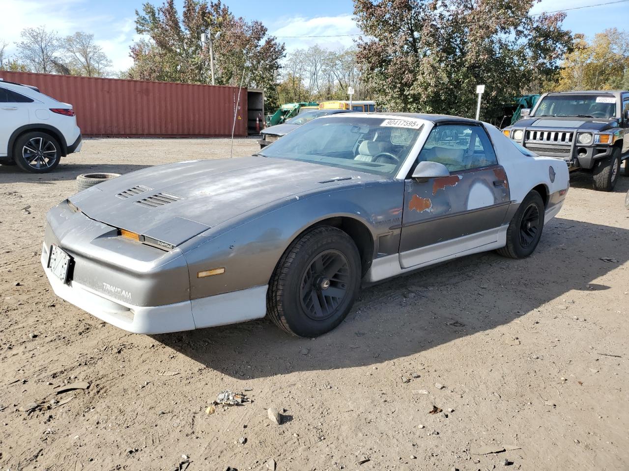 1989 Pontiac Firebird Trans Am Gray vin: 1G2FW21E0KL254344