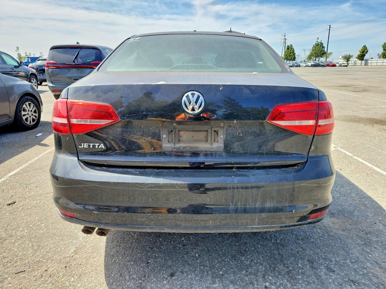 2015 Volkswagen Jetta Base Black vin: 3VW2K7AJ1FM321387