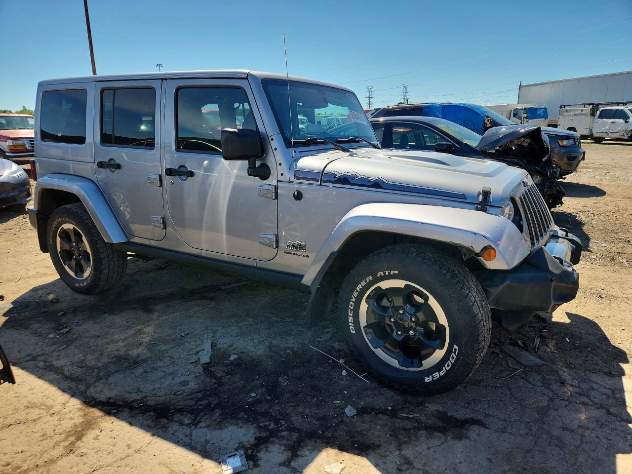 2014 Jeep Wrangler Unlimited Sahara Серебряный vin: 1C4HJWEG3EL170786