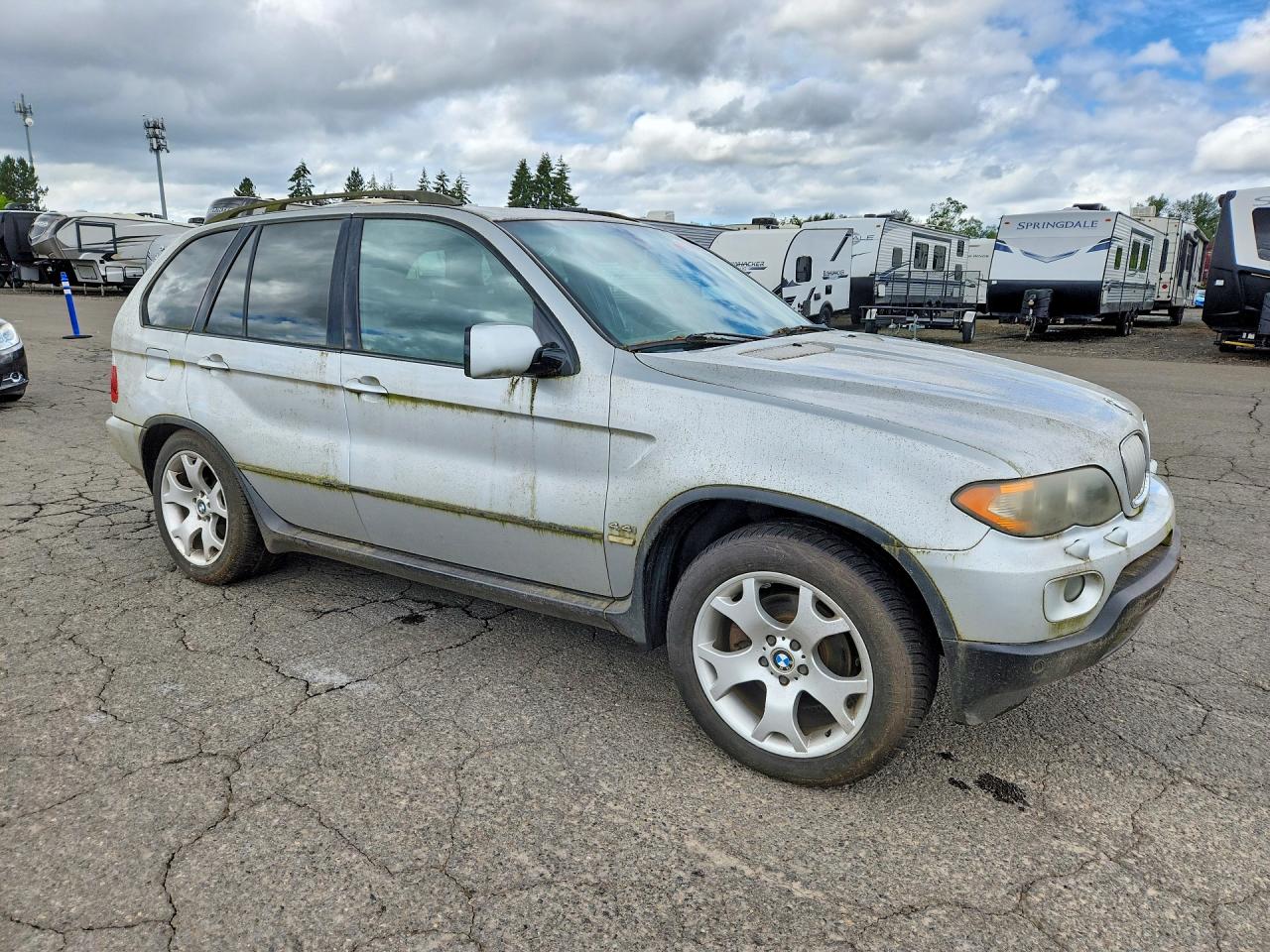 2005 Bmw X5 4.4i Silver vin: 5UXFB53505LV11186