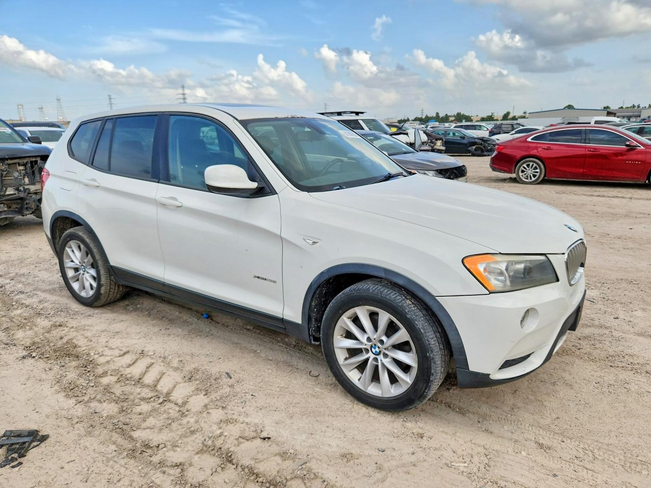 2014 Bmw X3 Xdrive28i White vin: 5UXWX9C50E0D42123