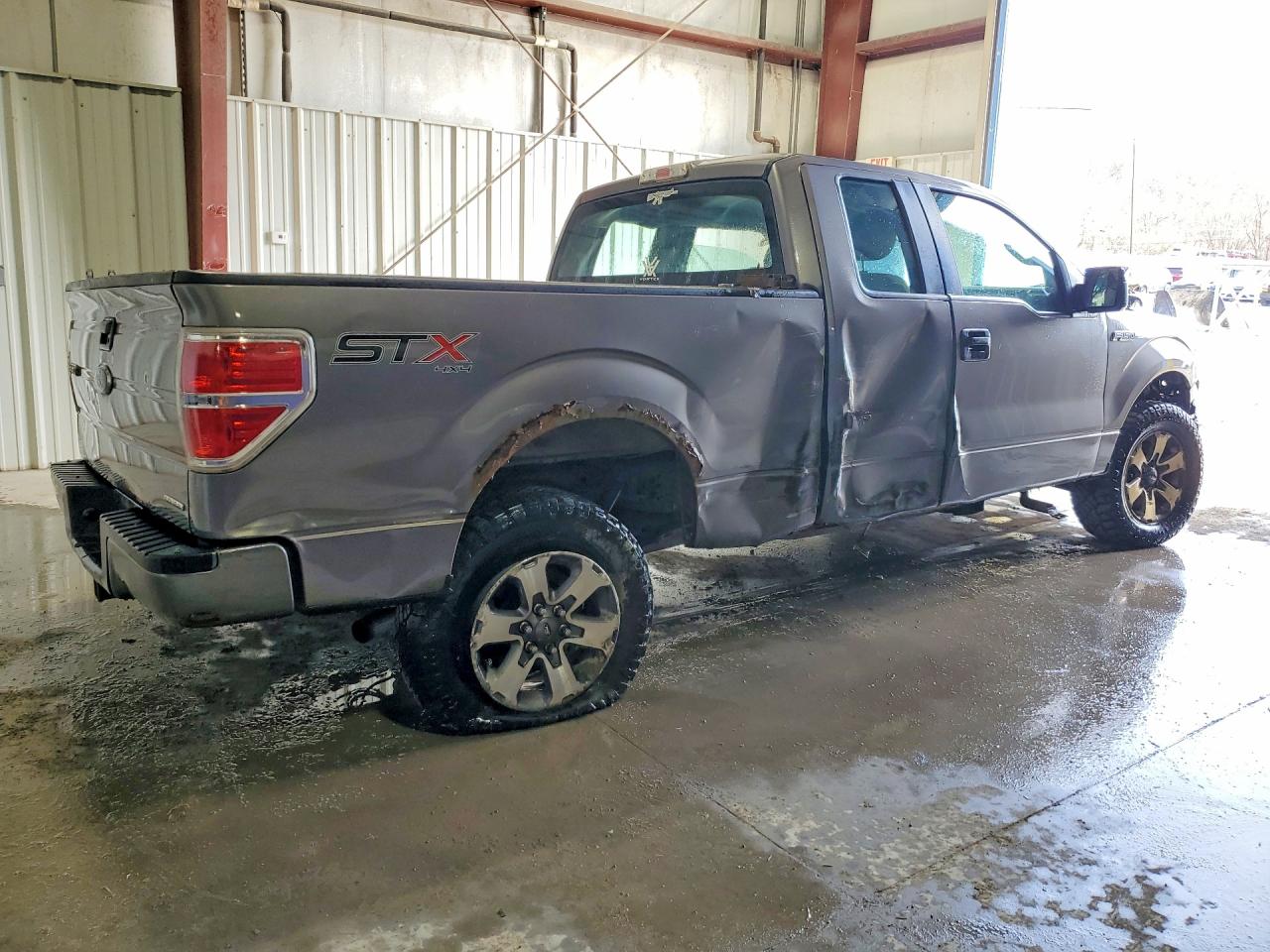 2014 Ford F150 Super Cab Gray vin: 1FTFX1EF8EKF34254