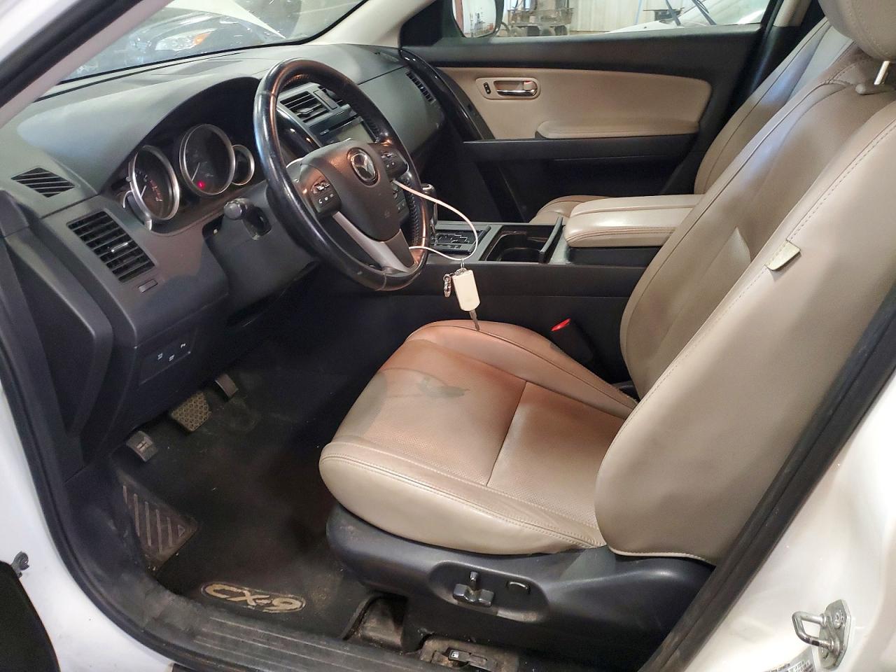 2015 Mazda Cx-9 Touring White vin: JM3TB3CA8F0451433