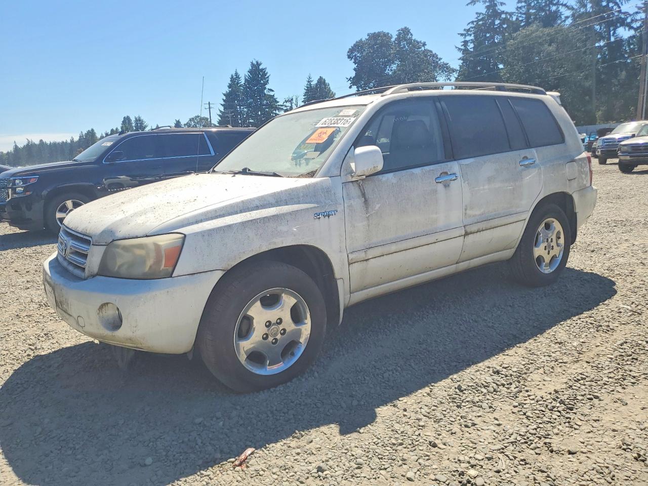 2007 Toyota Highlander Sport White vin: JTEGP21AX70137336