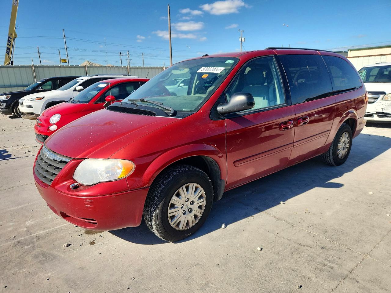 2007 Chrysler Town & Country Lx Red vin: 2A4GP44R87R340436
