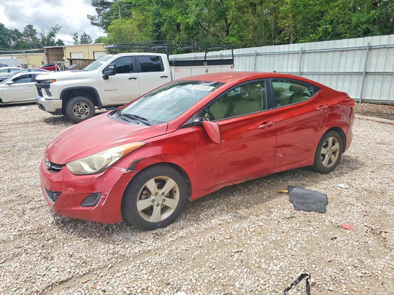 2013 Hyundai Elantra Gls Red vin: KMHDH4AE8DU776544