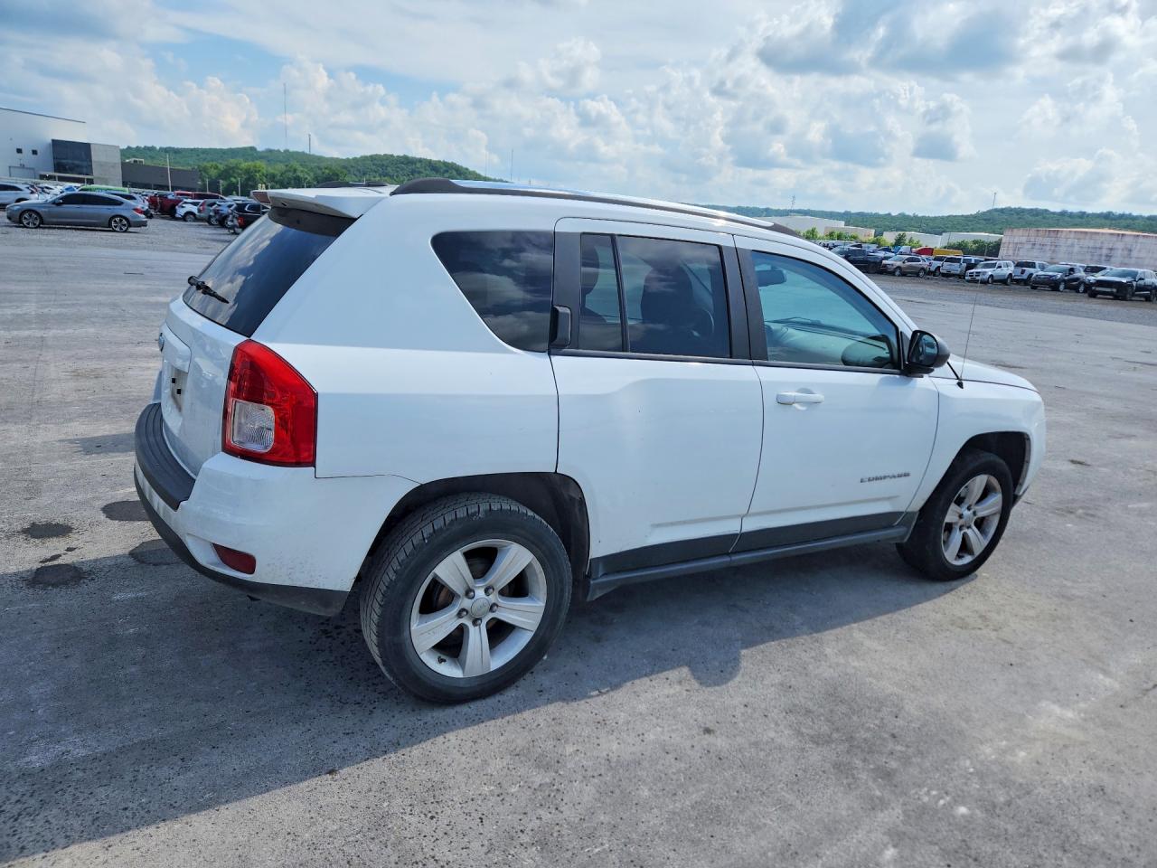 2012 Jeep Compass Sport White vin: 1C4NJCBAXCD605487