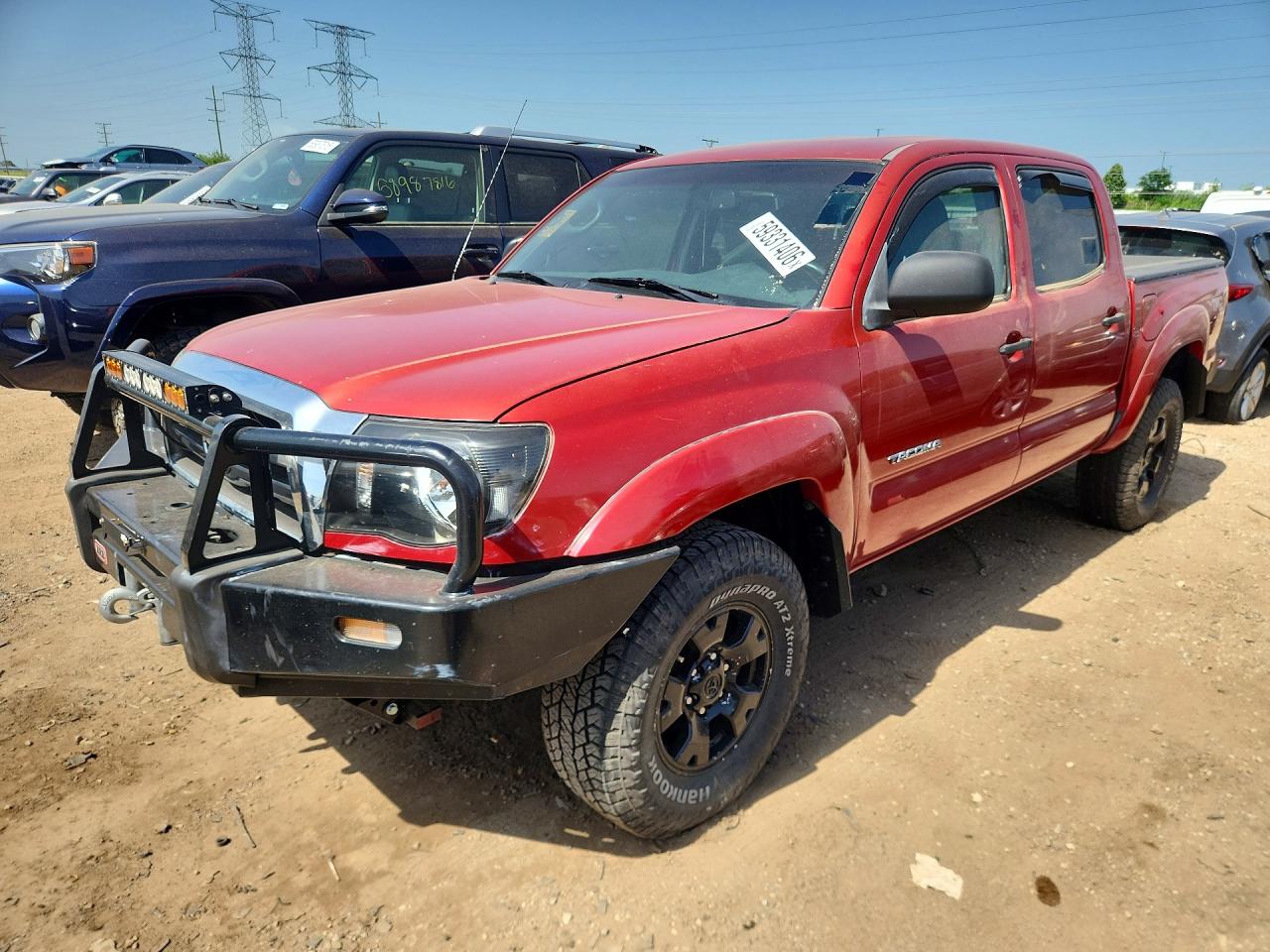 2010 Toyota Tacoma Double Cab Red vin: 3TMLU4EN9AM056059