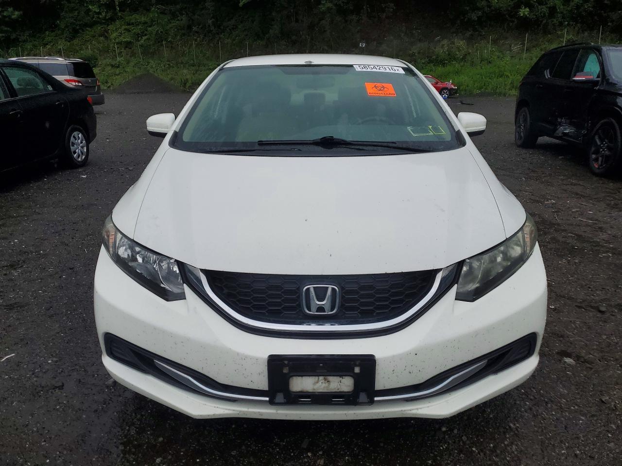2014 Honda Civic Lx White vin: 2HGFB2F53EH525996