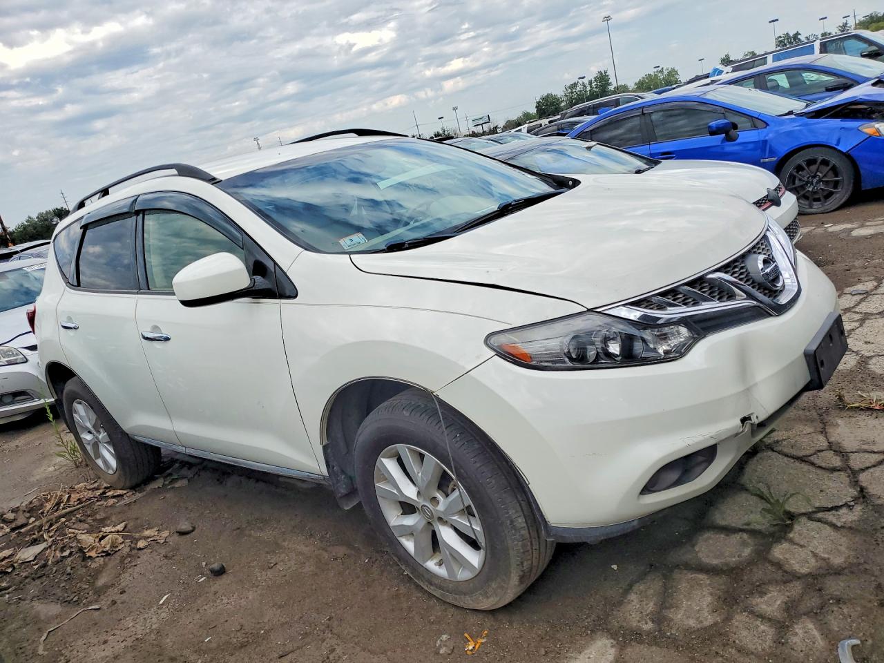 2014 Nissan Murano Sv White vin: JN8AZ1MW3EW530499