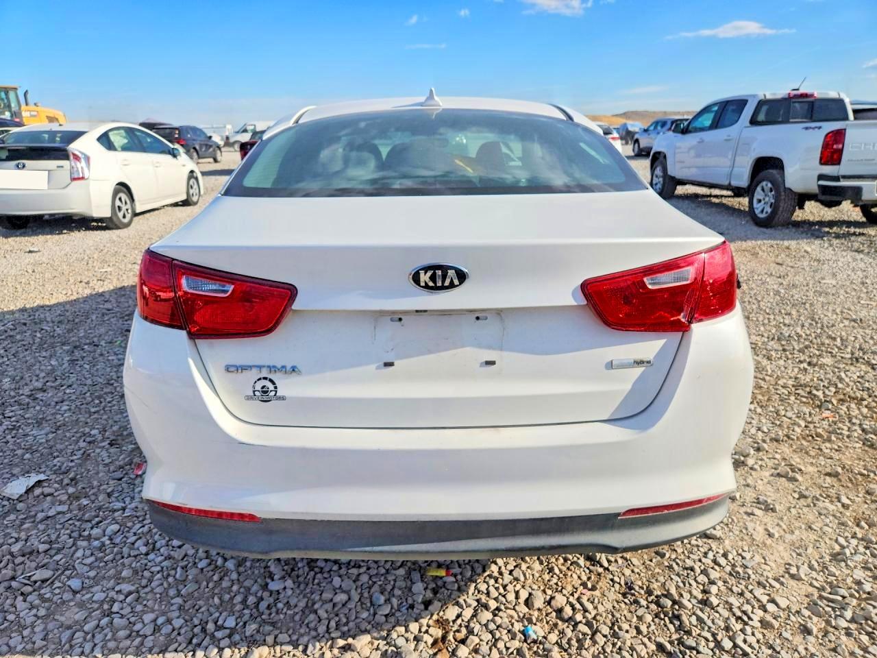 2015 Kia Optima Hybrid White vin: KNAGM4AD7F5079056