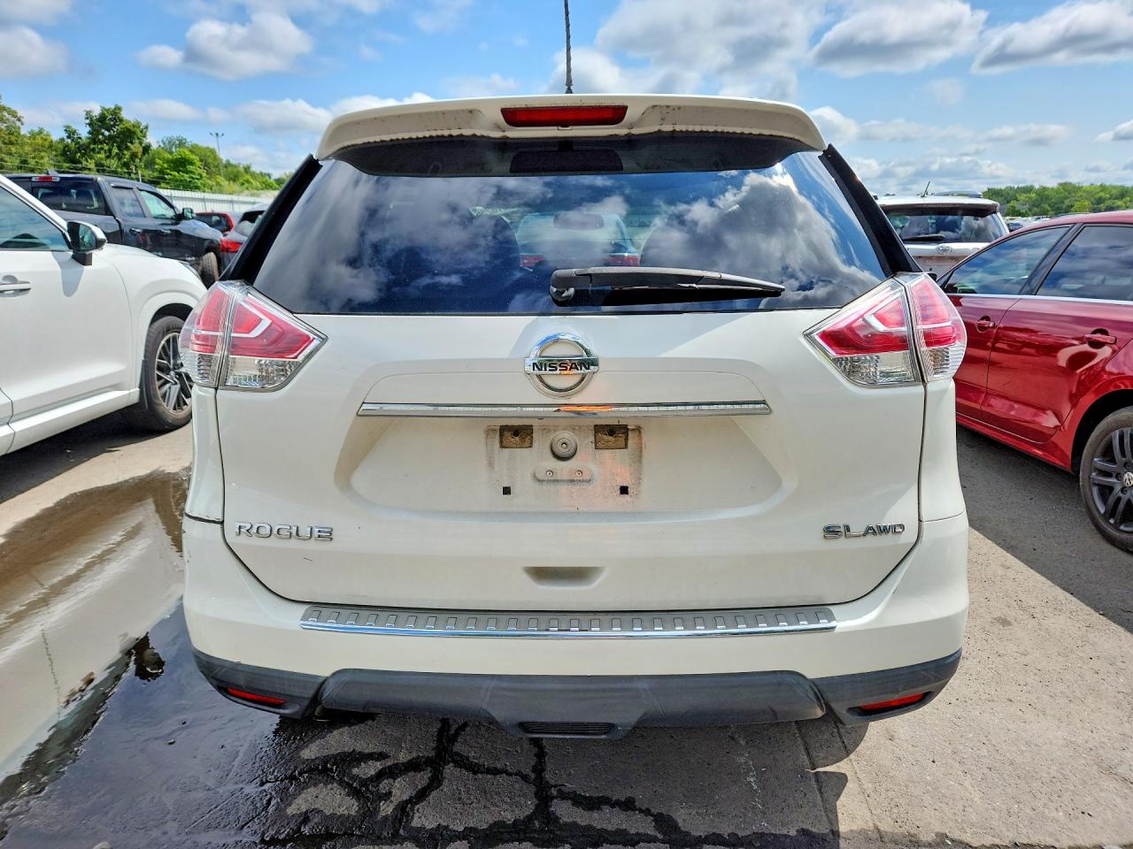 2015 Nissan Rogue Sl White vin: 5N1AT2MVXFC819341