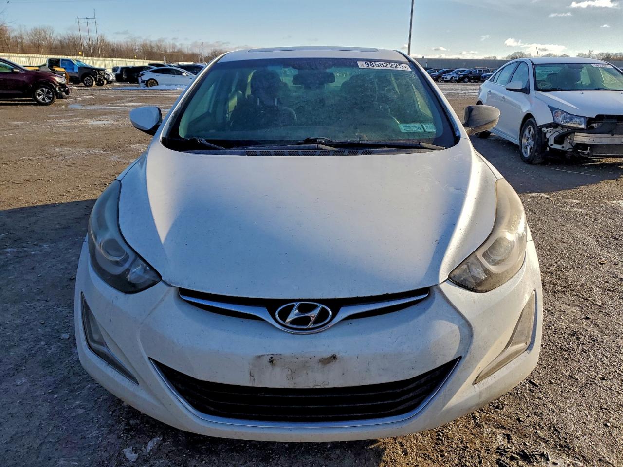 2015 Hyundai Elantra Se White vin: 5NPDH4AE6FH586369