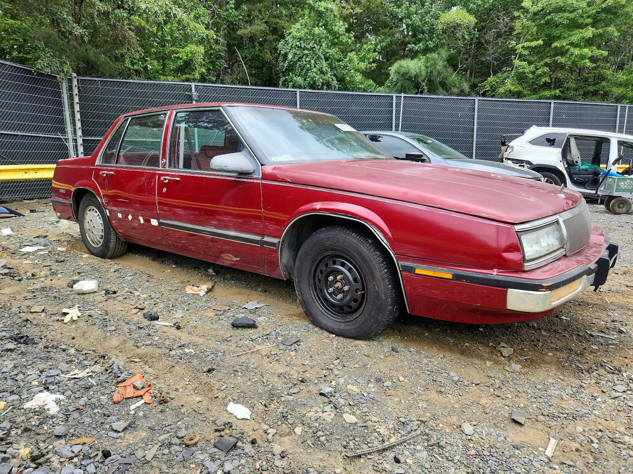 1991 Buick Lesabre Custom Red vin: 1G4HP54C6MH410692