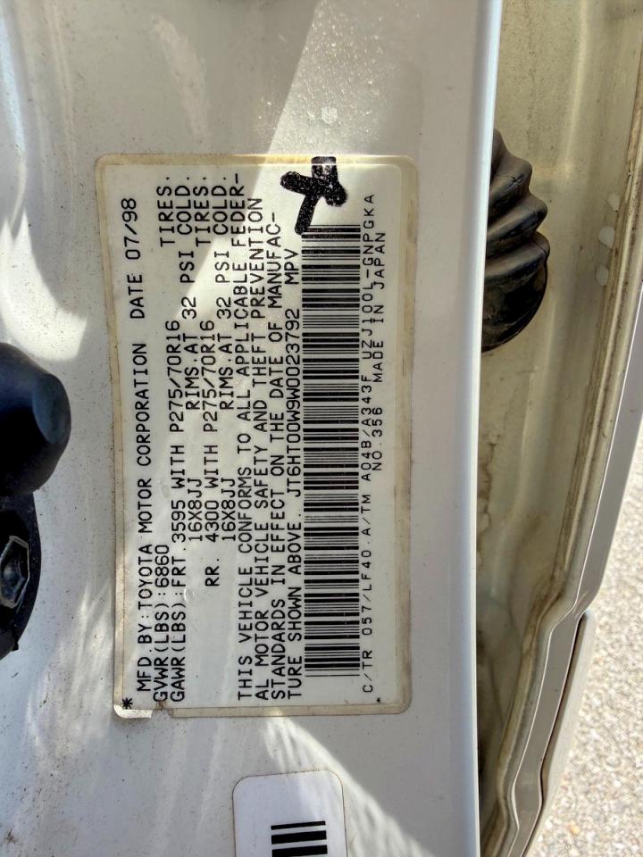 1998 Lexus Lx 470 White vin: JT6HT00W9W0023792