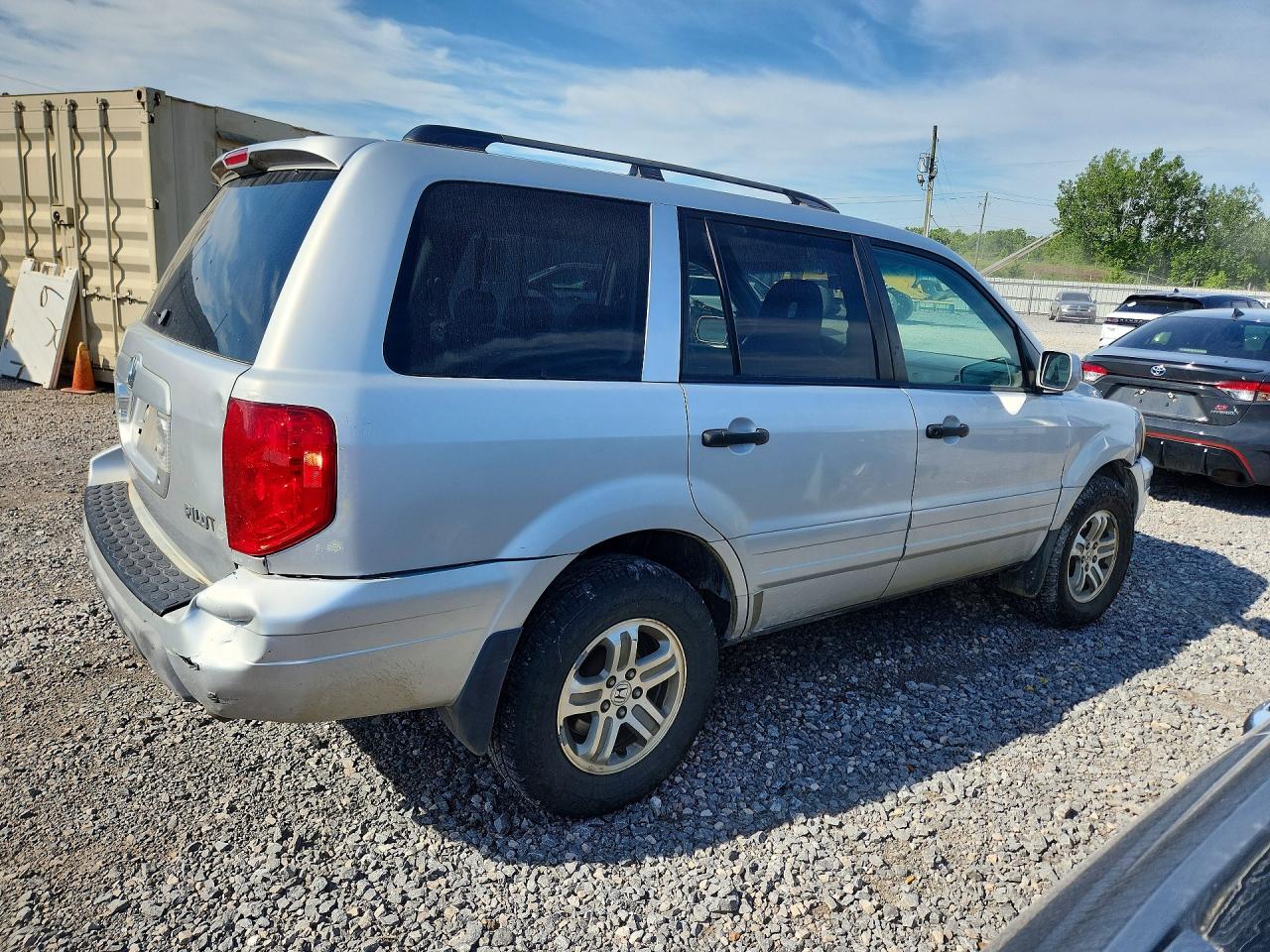 2003 Honda Pilot Exl Silver vin: 2HKYF18583H595100