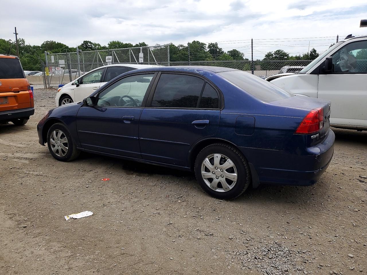 2005 Honda Civic Lx Blue vin: 2HGES16565H564667