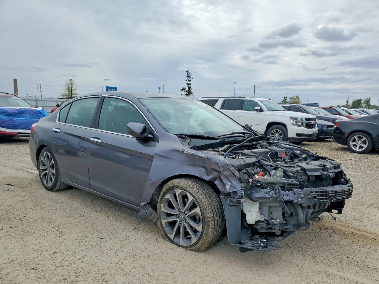 2014 Honda Accord Sport Серый vin: 1HGCR2E51EA230359