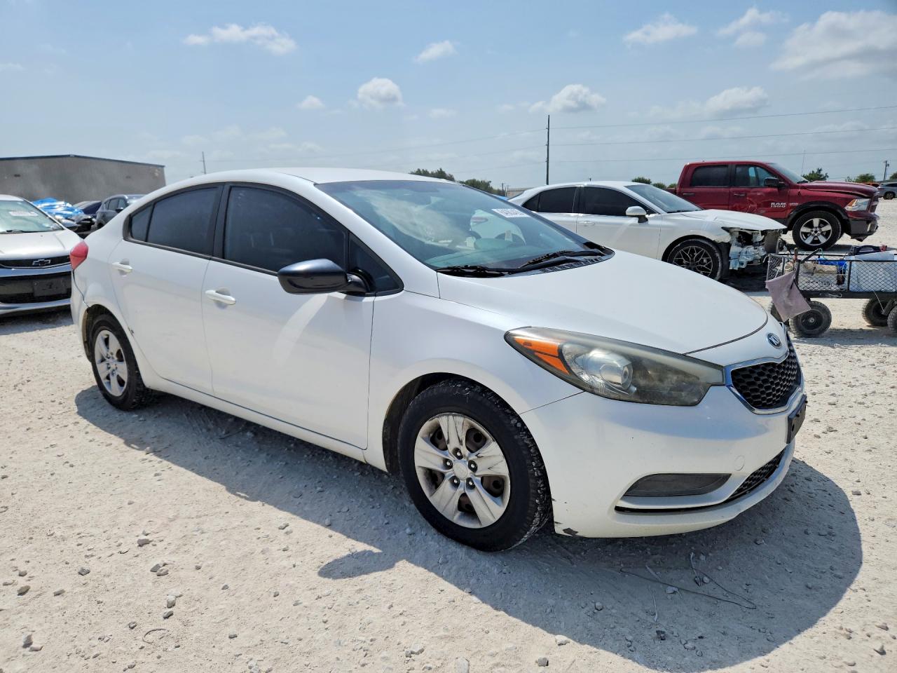 2015 Kia Forte Lx White vin: KNAFX4A6XF5415724