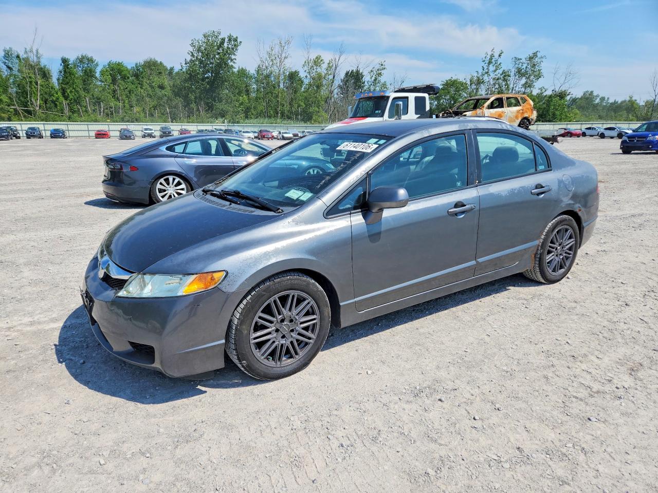 2009 Honda Civic Lx Gray vin: 2HGFA16589H538911