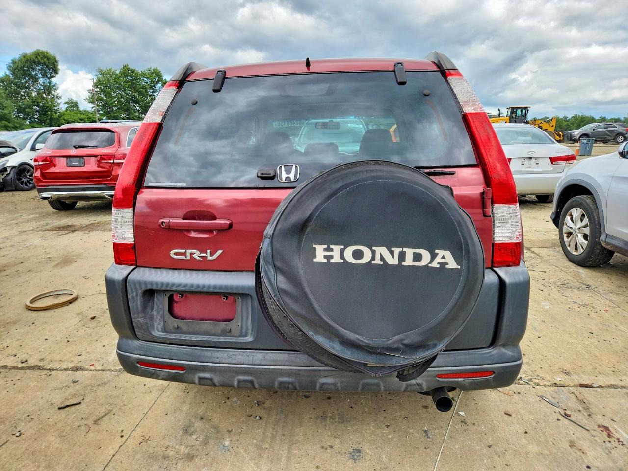 2006 Honda Cr-v Ex Burgundy vin: JHLRD78846C024455
