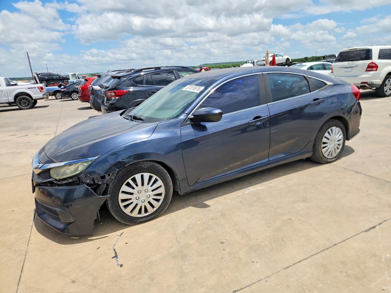 2016 Honda Civic Lx Blue vin: 19XFC2F53GE015416