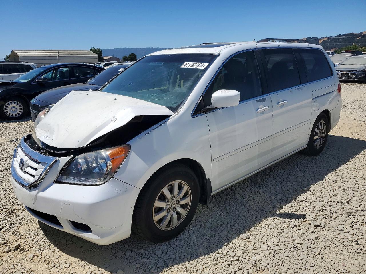 2008 Honda Odyssey Exl White vin: 5FNRL38648B112791