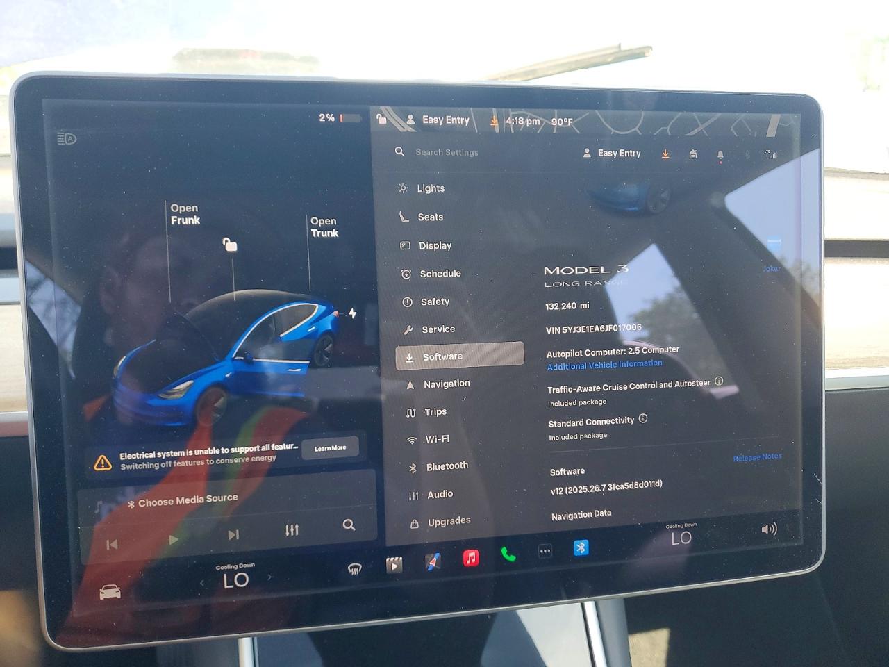 2018 Tesla Model 3 Синий vin: 5YJ3E1EA6JF017006