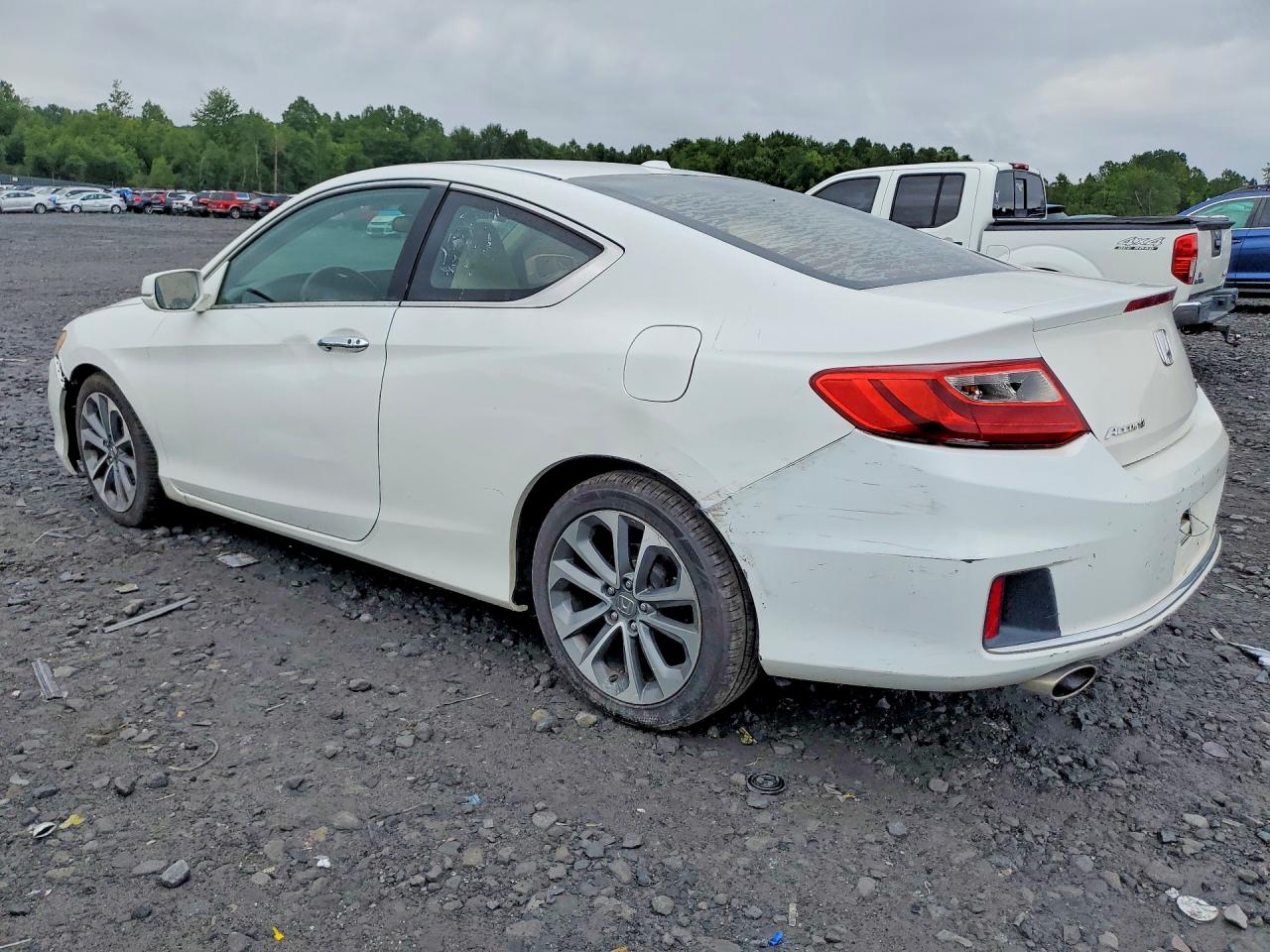 2013 Honda Accord Exl White vin: 1HGCT2B83DA008078