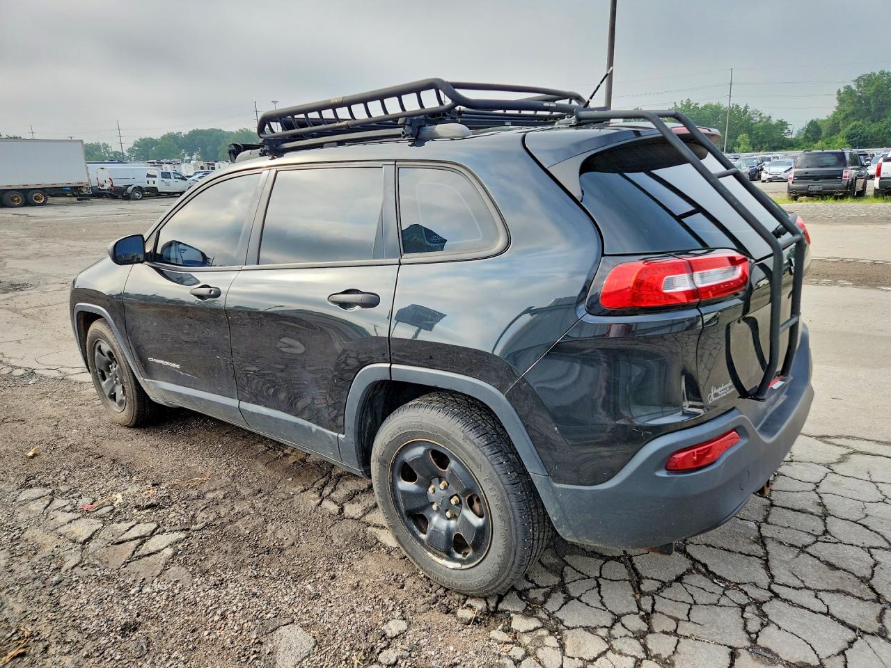 2015 Jeep Cherokee Sport Black vin: 1C4PJLAB1FW539309