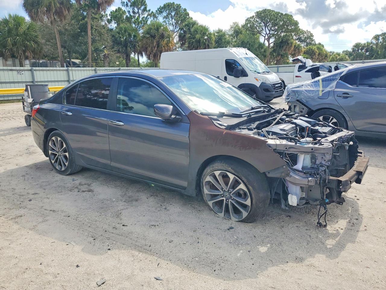 2013 Honda Accord Sport Gray vin: 1HGCR2F50DA257047