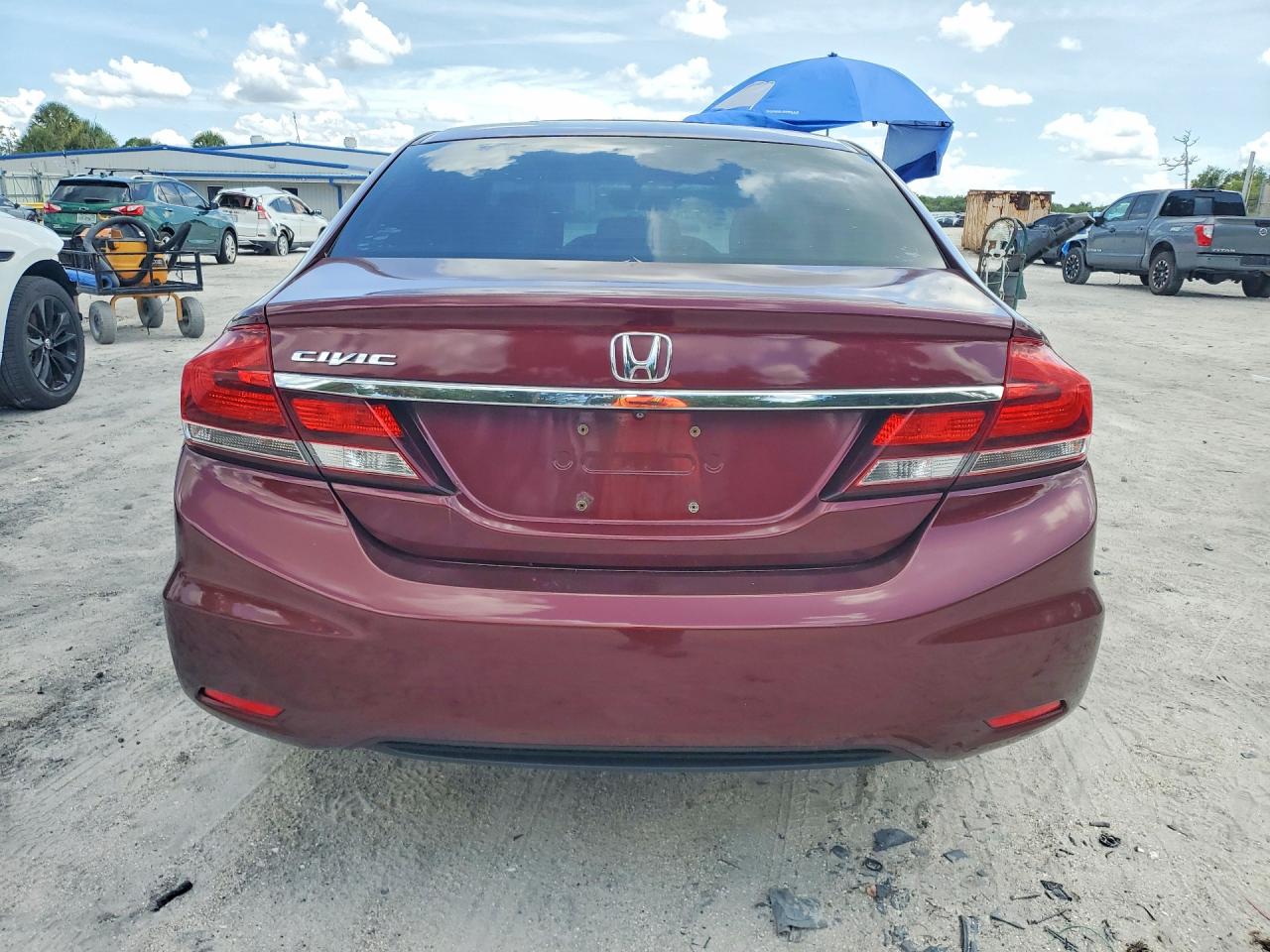 2013 Honda Civic Lx Burgundy vin: 2HGFB2E51DH017154