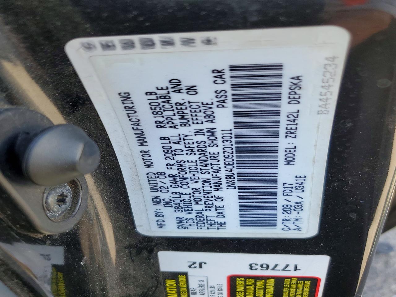 2009 Toyota Corolla S Black vin: 1NXBU40E09Z013011