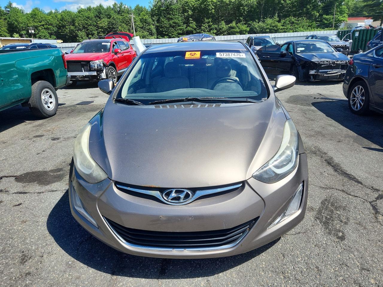 2015 Hyundai Elantra Se Gray vin: 5NPDH4AE3FH642168