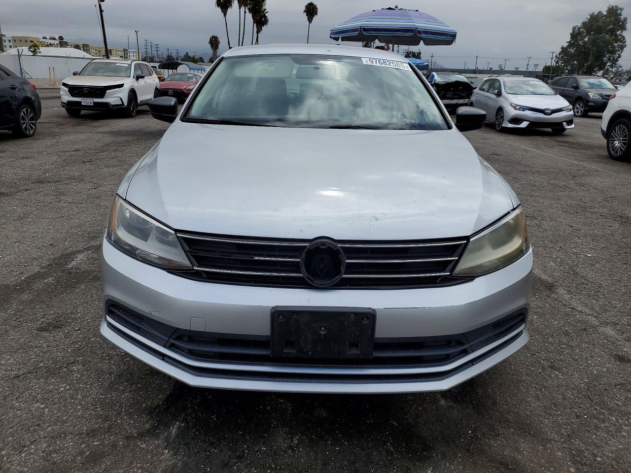 2015 Volkswagen Jetta Base Gray vin: 3VW2K7AJ5FM284666