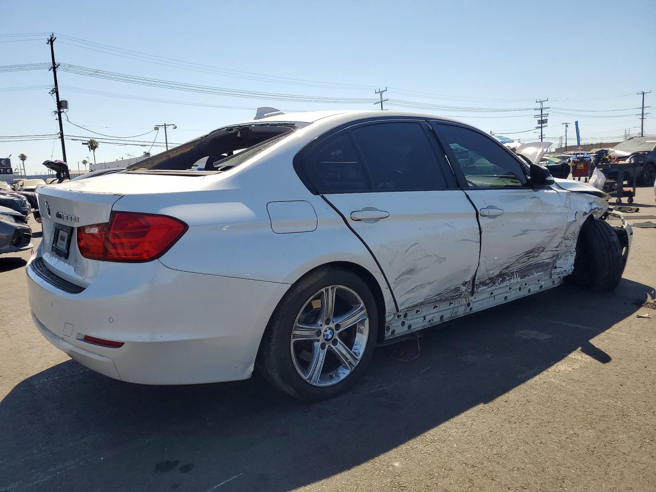 2015 Bmw 328 I White vin: WBA3A5G55FNS83710