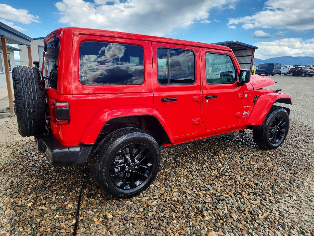 2024 Jeep Wrangler Sahara 4xe Red vin: 1C4RJXP64RW271001