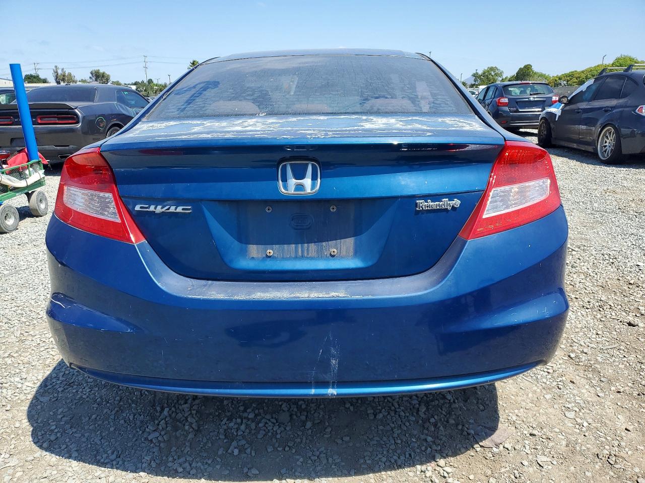 2012 Honda Civic Lx Blue vin: 2HGFG3B58CH520139