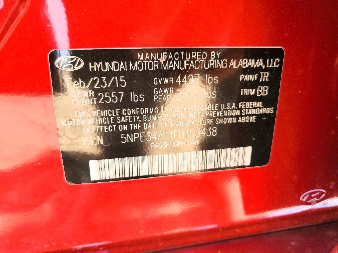 2015 Hyundai Sonata Limited Maroon vin: 5NPE34AF1FH193438