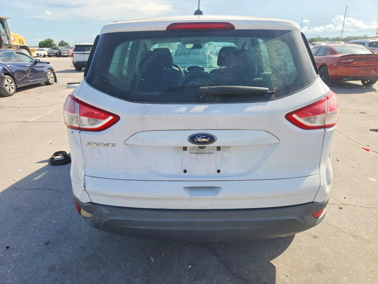 2014 Ford Escape S White vin: 1FMCU0F73EUB93018