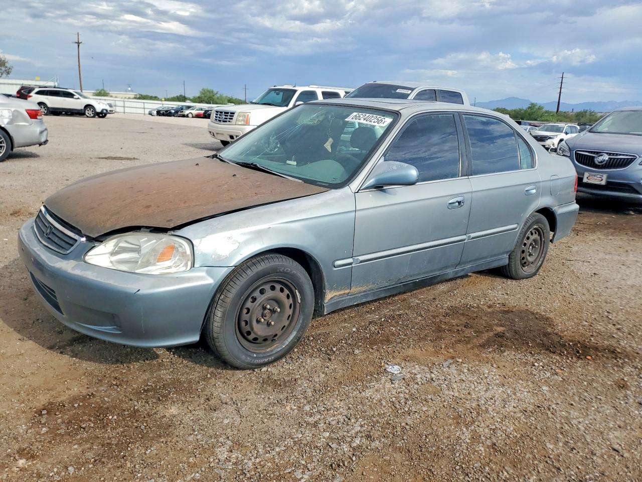 1999 Honda Civic Ex Gray vin: 2HGEJ8645XH526613